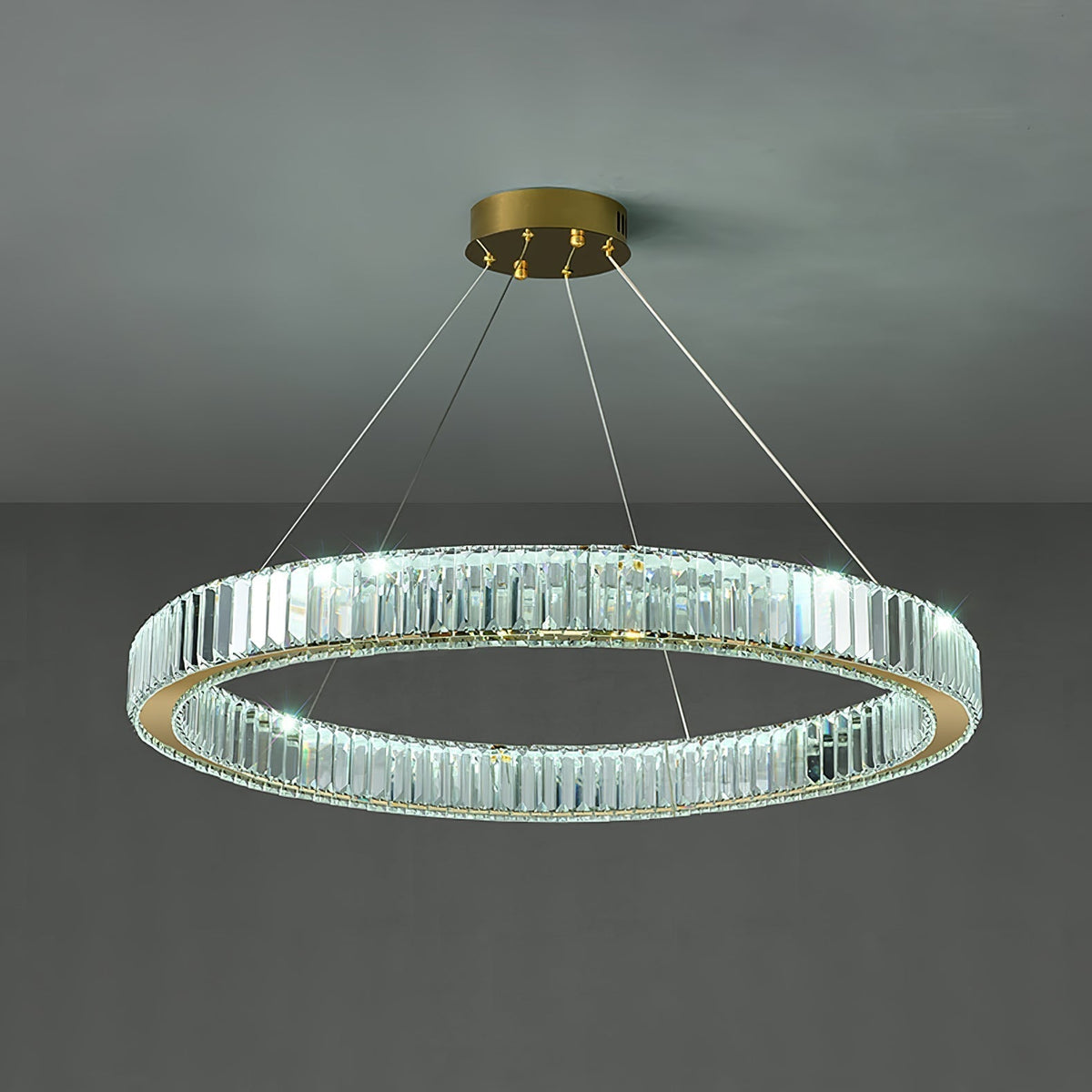 Cyrirelle Kroonluchter Goud Kristal ring