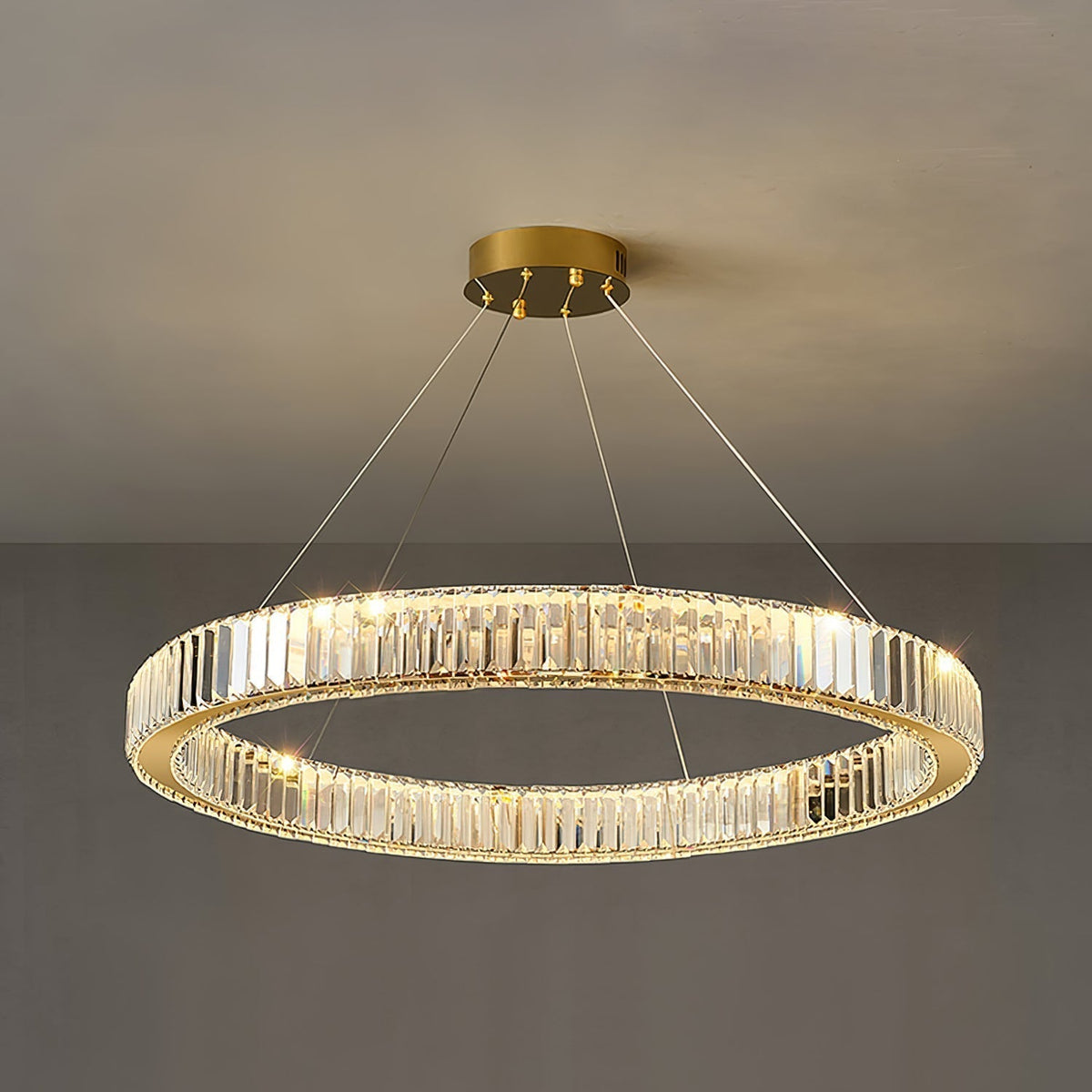 Cyrirelle Kroonluchter Goud Kristal ring