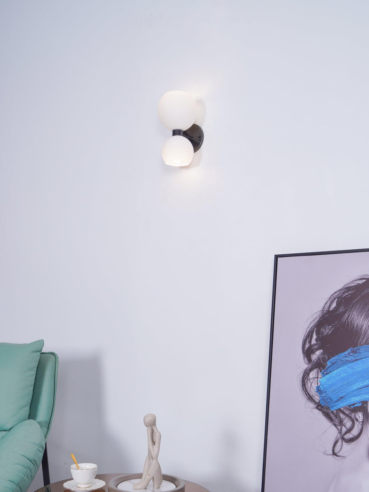 Avynion Moderne wandlamp van glas met Noordse kunst