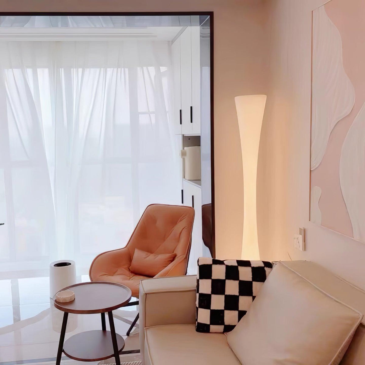 Orelanora vloerlamp wit modern