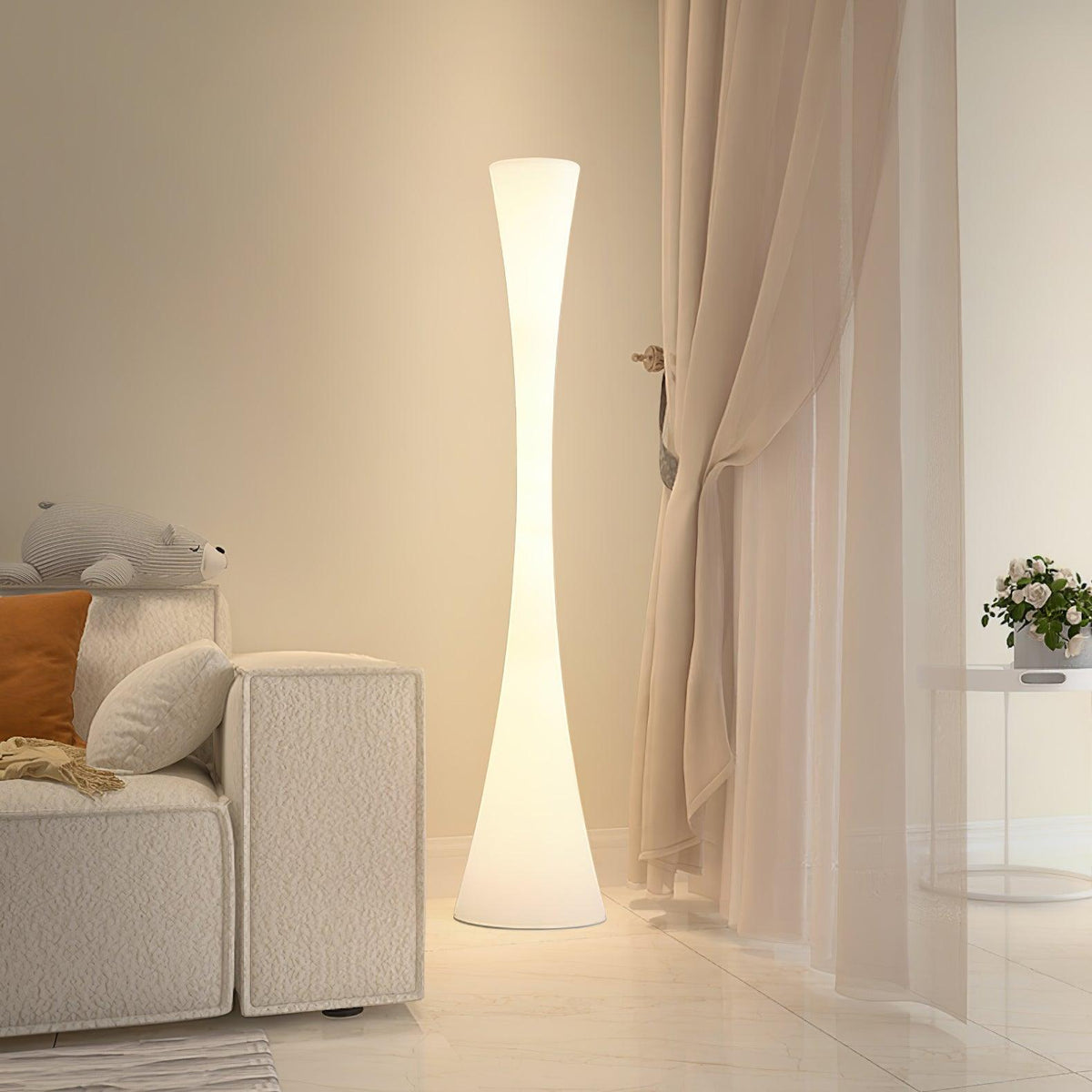 Orelanora vloerlamp wit modern