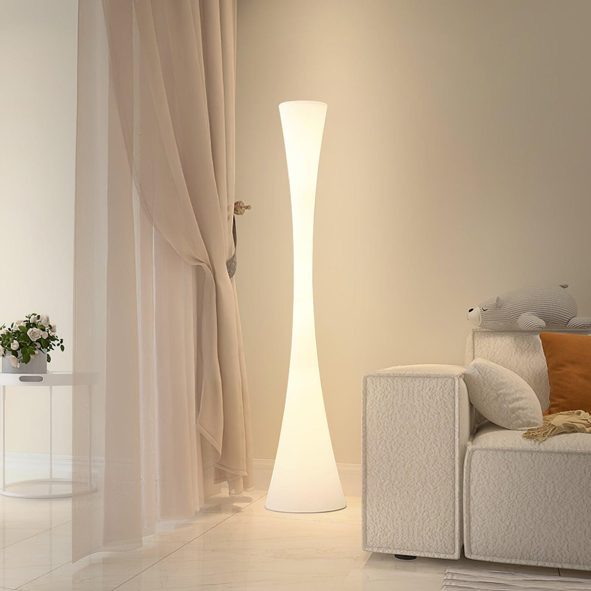 Orelanora vloerlamp wit modern