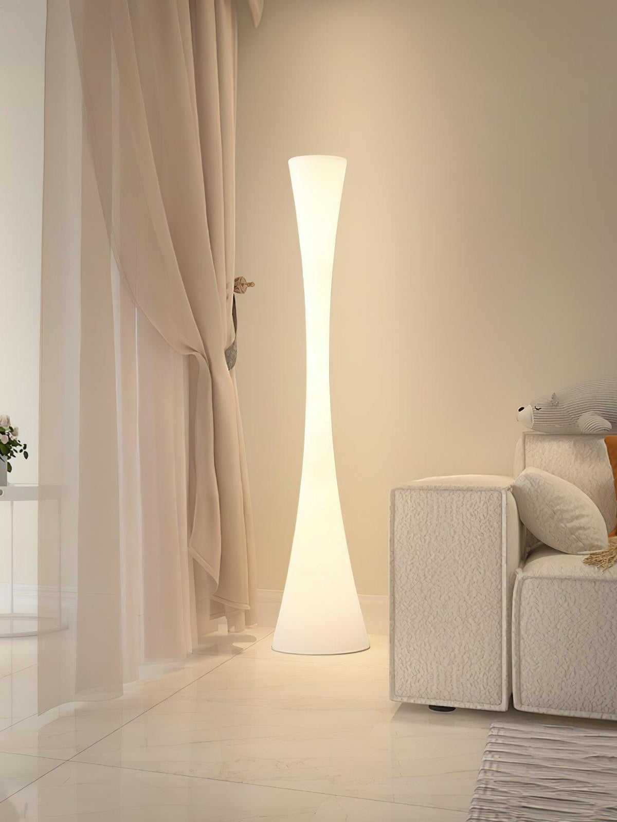 Orelanora vloerlamp wit modern