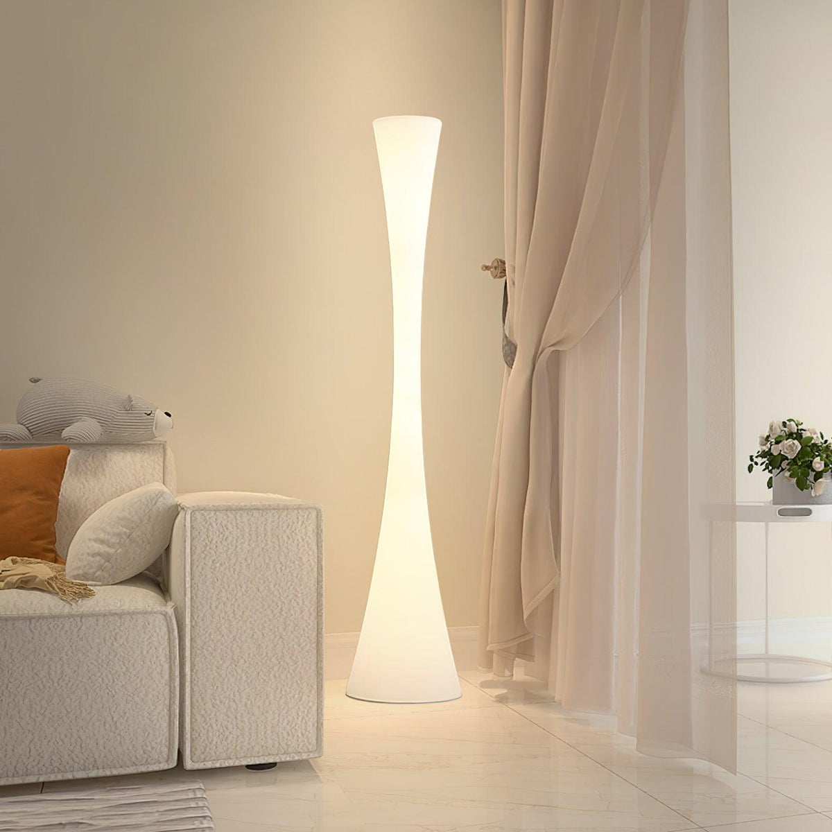 Orelanora vloerlamp wit modern