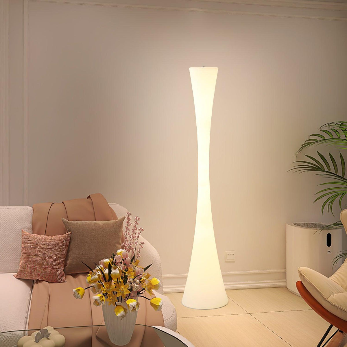 Orelanora vloerlamp wit modern