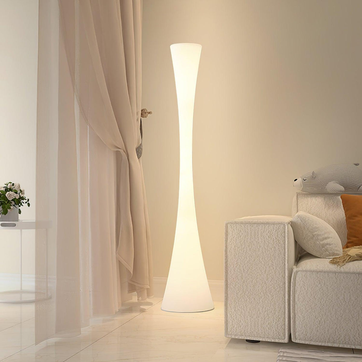 Orelanora vloerlamp wit modern