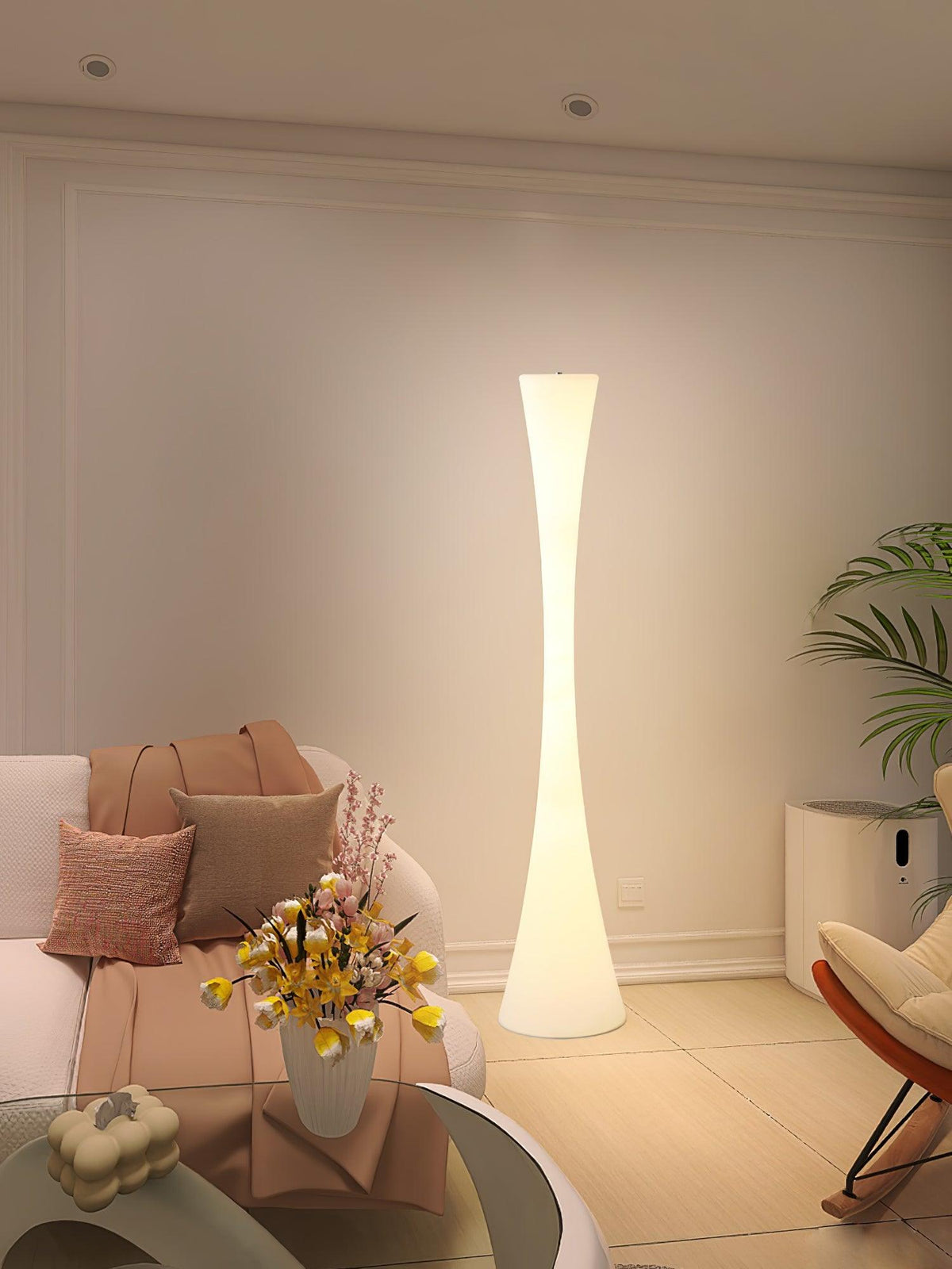 Orelanora vloerlamp wit modern