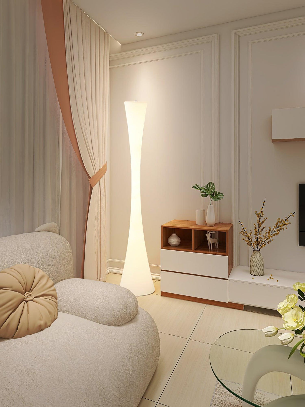 Orelanora vloerlamp wit modern