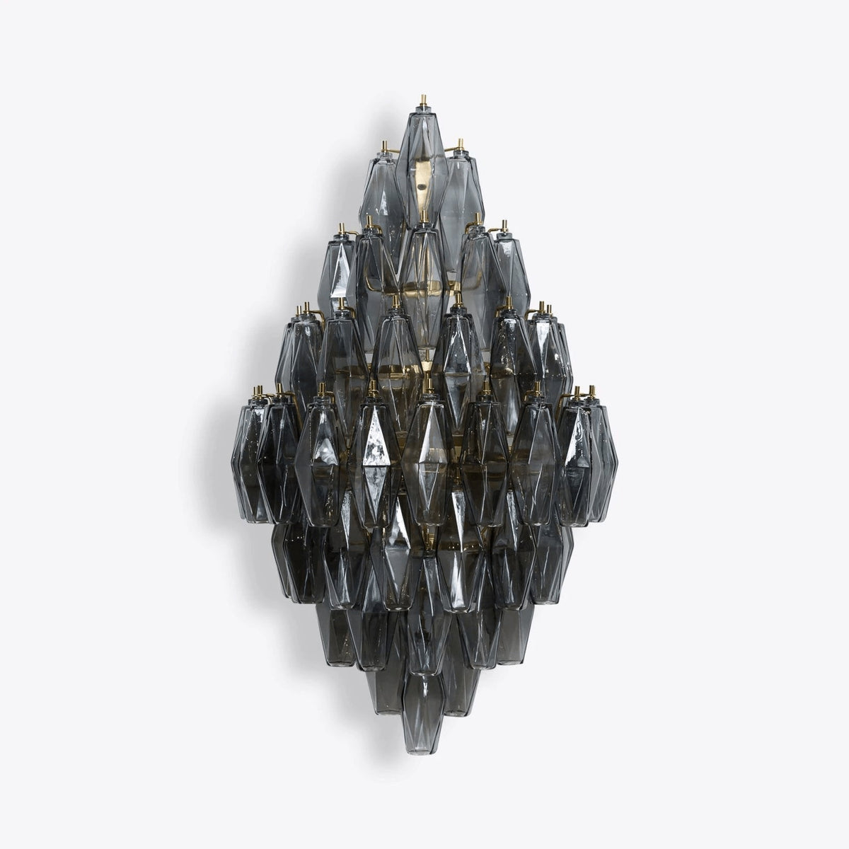 Zyrelis polyhedraal glazen wandlamp