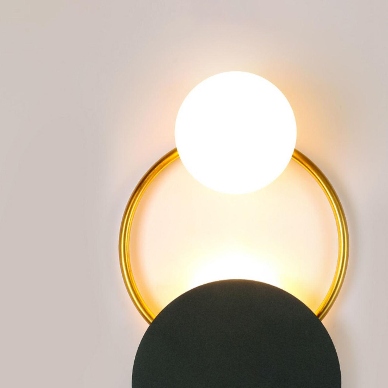 Emyr Modern LED Binnen Wandlamp Goud/Zwart Glas Slaapkamer