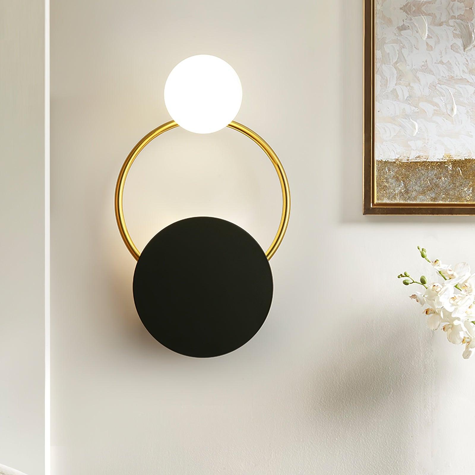Emyr Modern LED Binnen Wandlamp Goud/Zwart Glas Slaapkamer