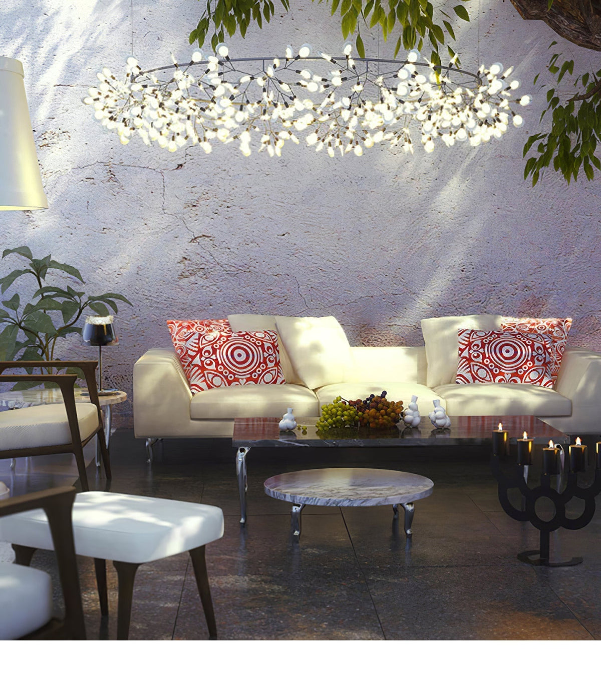 Zwarte Firefly ledkroonluchter