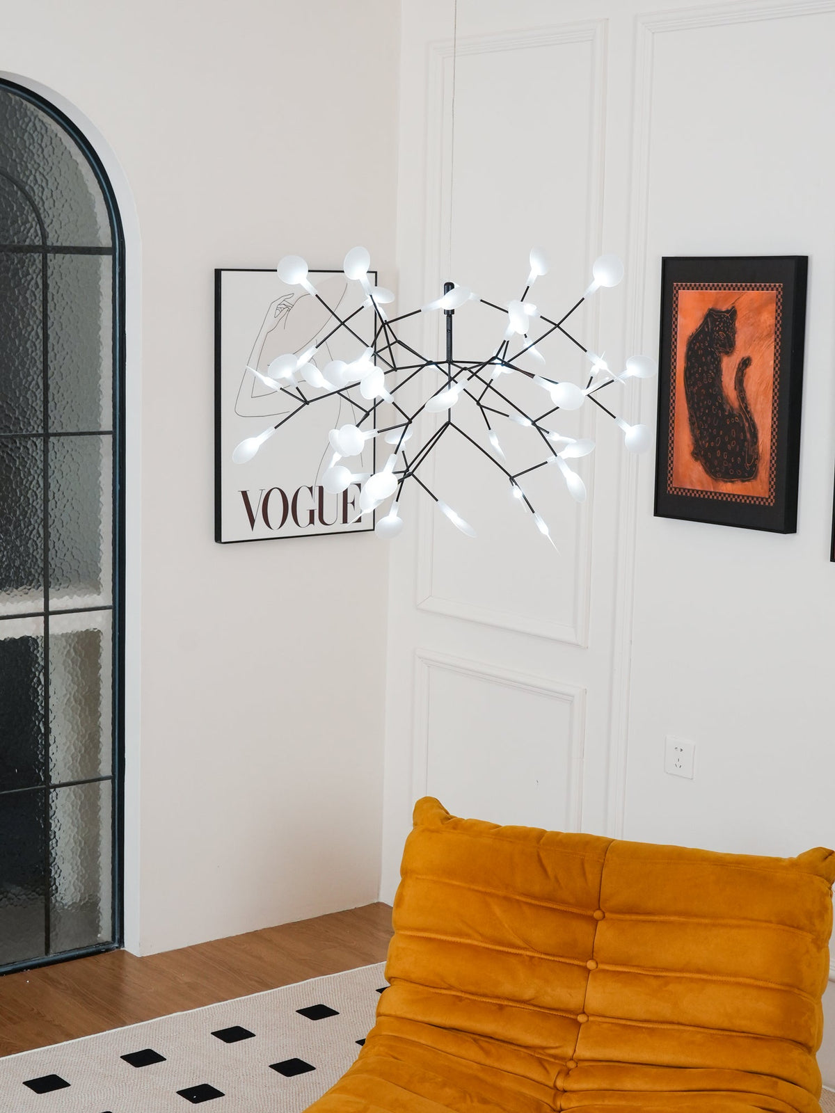 Zwarte Firefly ledkroonluchter