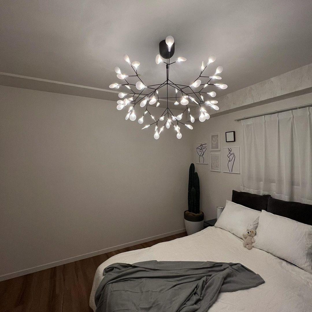 Zwarte Firefly ledkroonluchter