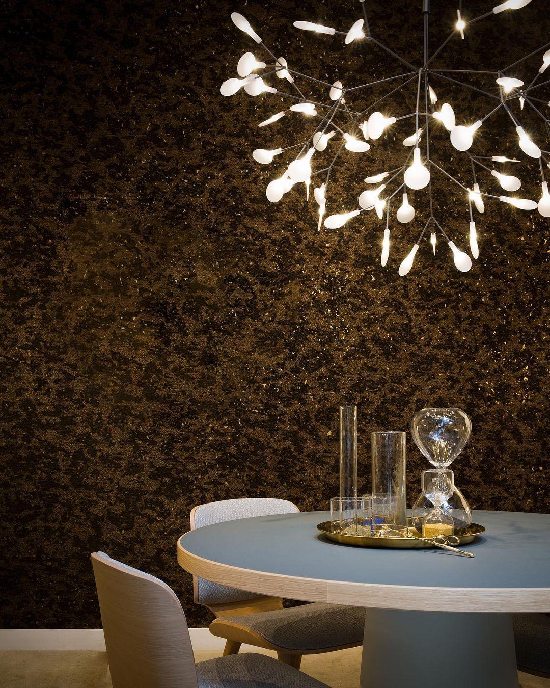 Zwarte Firefly ledkroonluchter