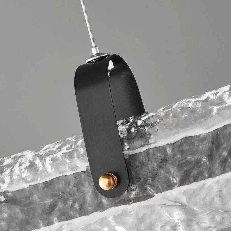 Cedorisra luxe zwart hanglamp van glas met ijszwarte afwerking
