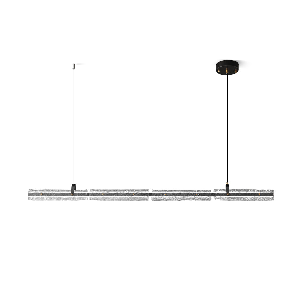 Cedorisra luxe zwart hanglamp van glas met ijszwarte afwerking