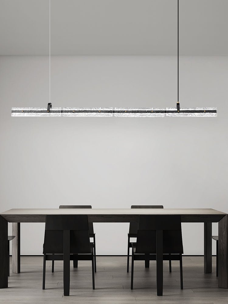 Cedorisra luxe zwart hanglamp van glas met ijszwarte afwerking