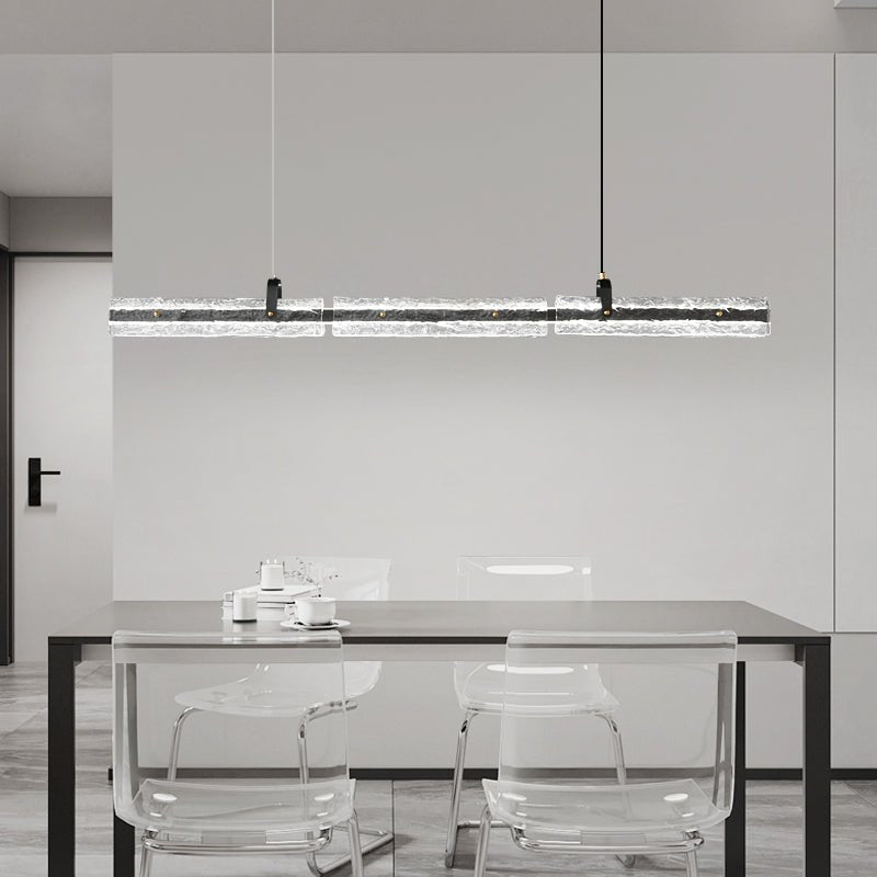 Cedorisra luxe zwart hanglamp van glas met ijszwarte afwerking