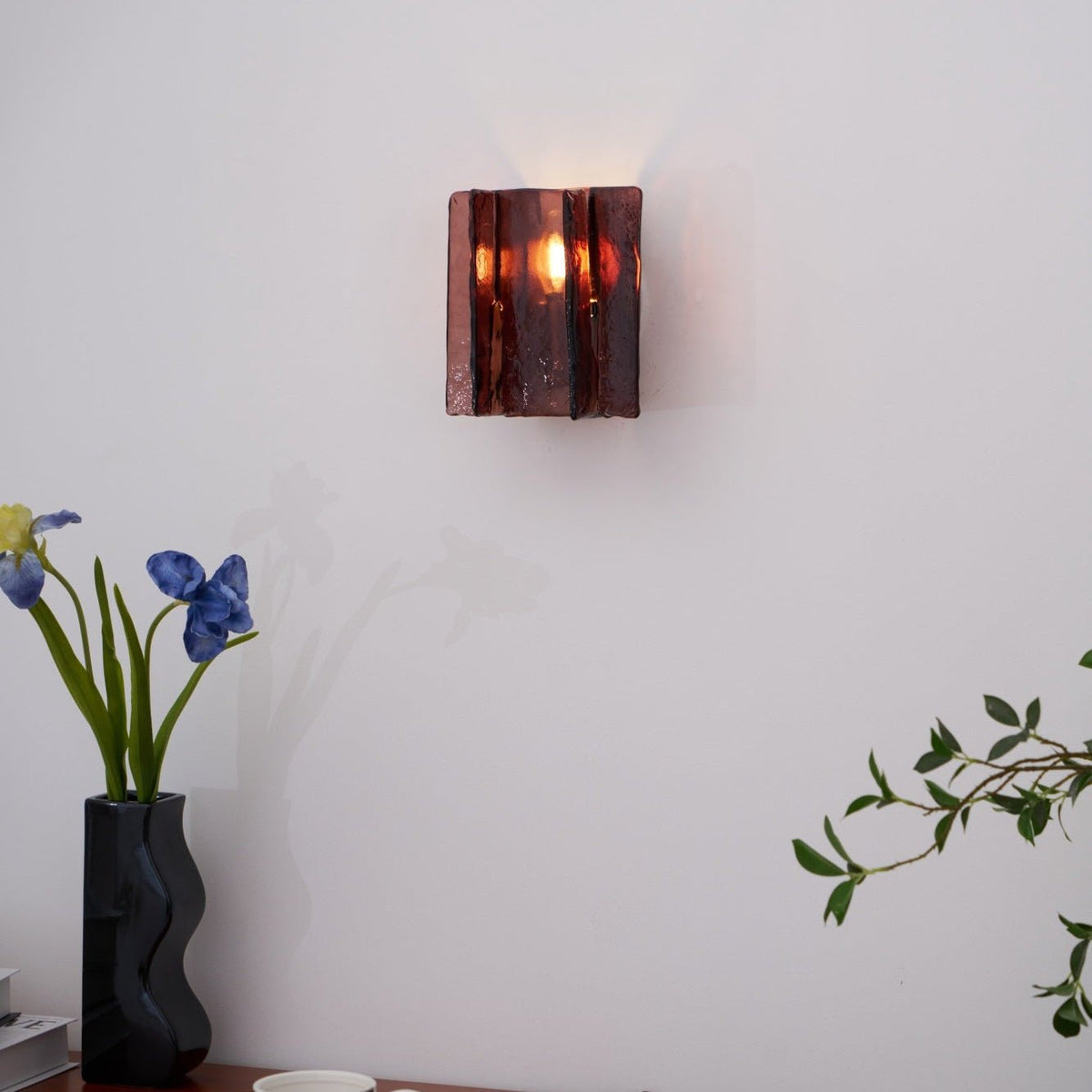 Celuaine Wandlamp Messing Glas helder