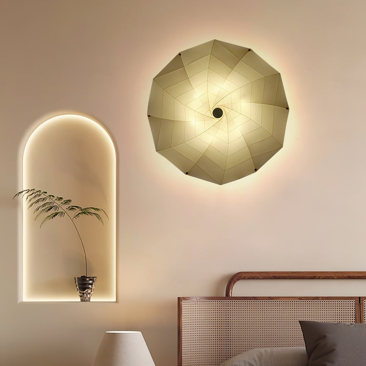 Liniise Spiral stof hanglamp