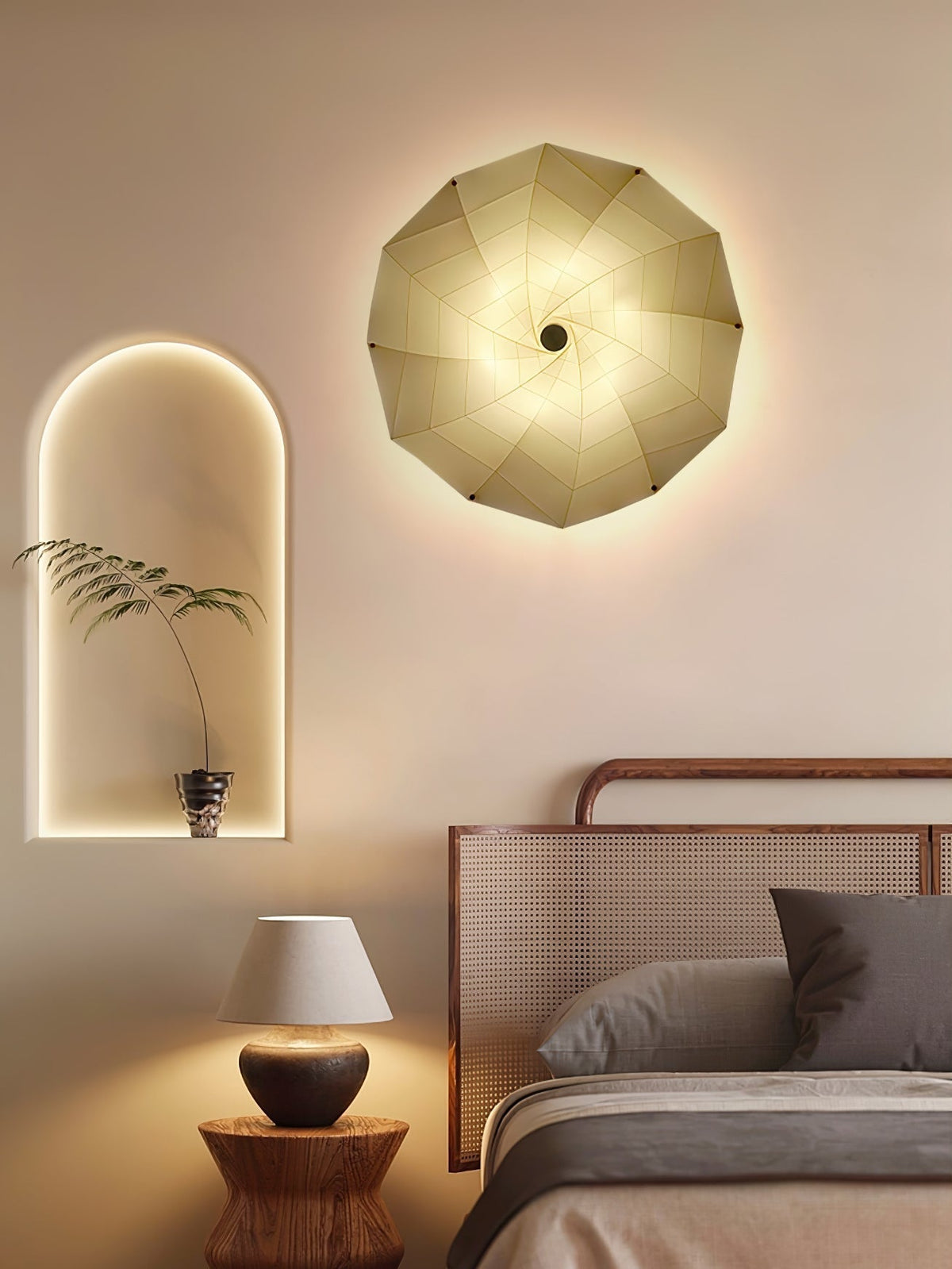 Liniise Spiral stof hanglamp