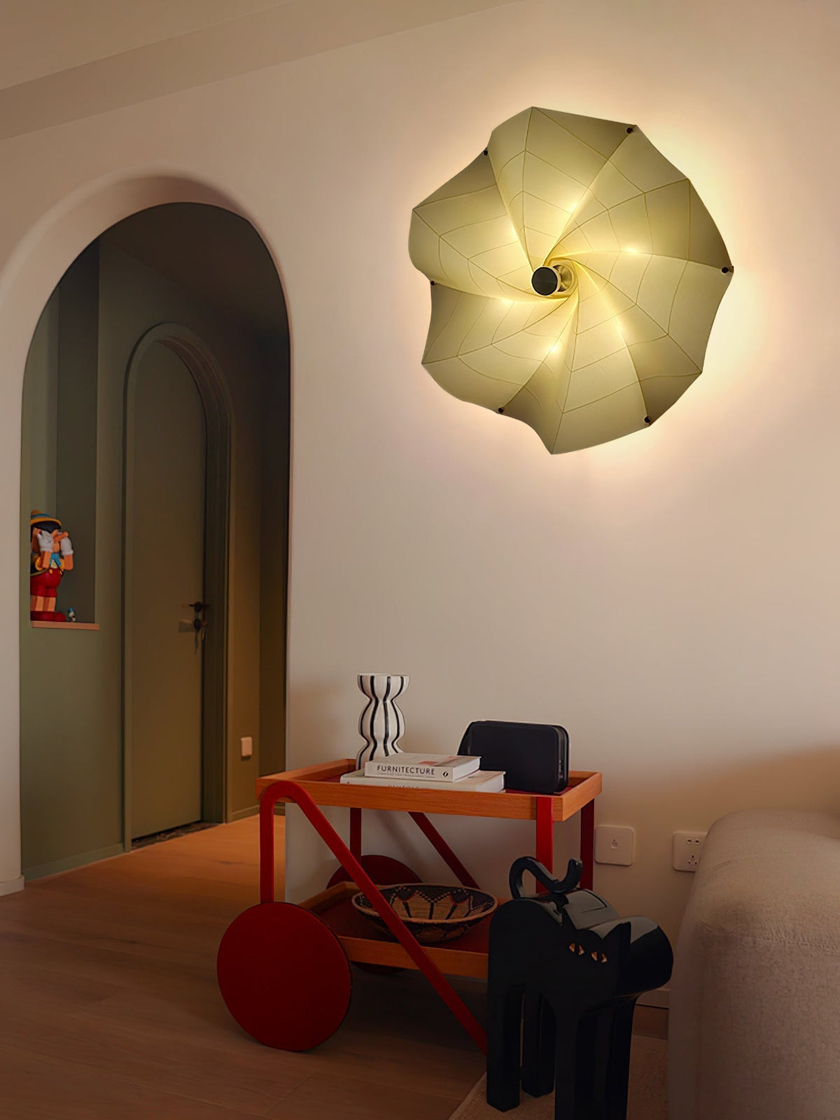 Liniise Spiral stof hanglamp