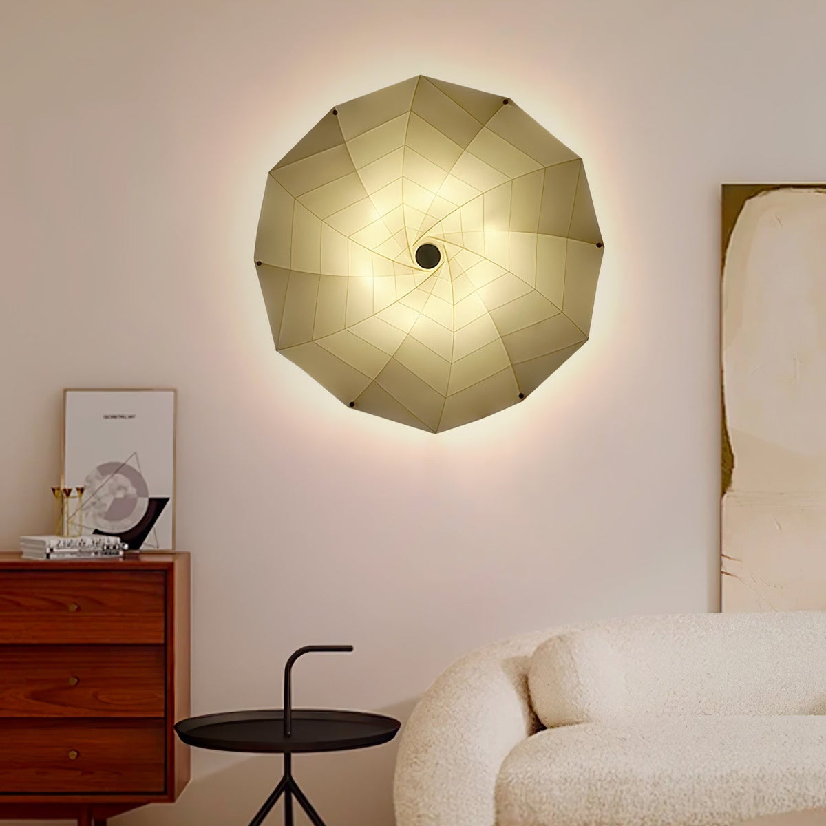 Liniise Spiral stof hanglamp