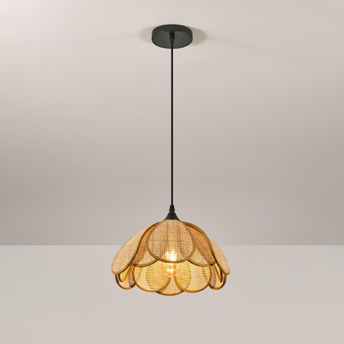 Dyor elegantie Bloom Rotan hanglamp van Stoffen