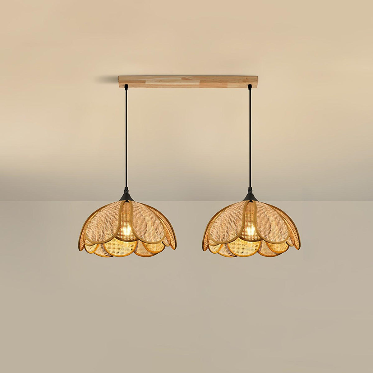 Dyor elegantie Bloom Rotan hanglamp van Stoffen