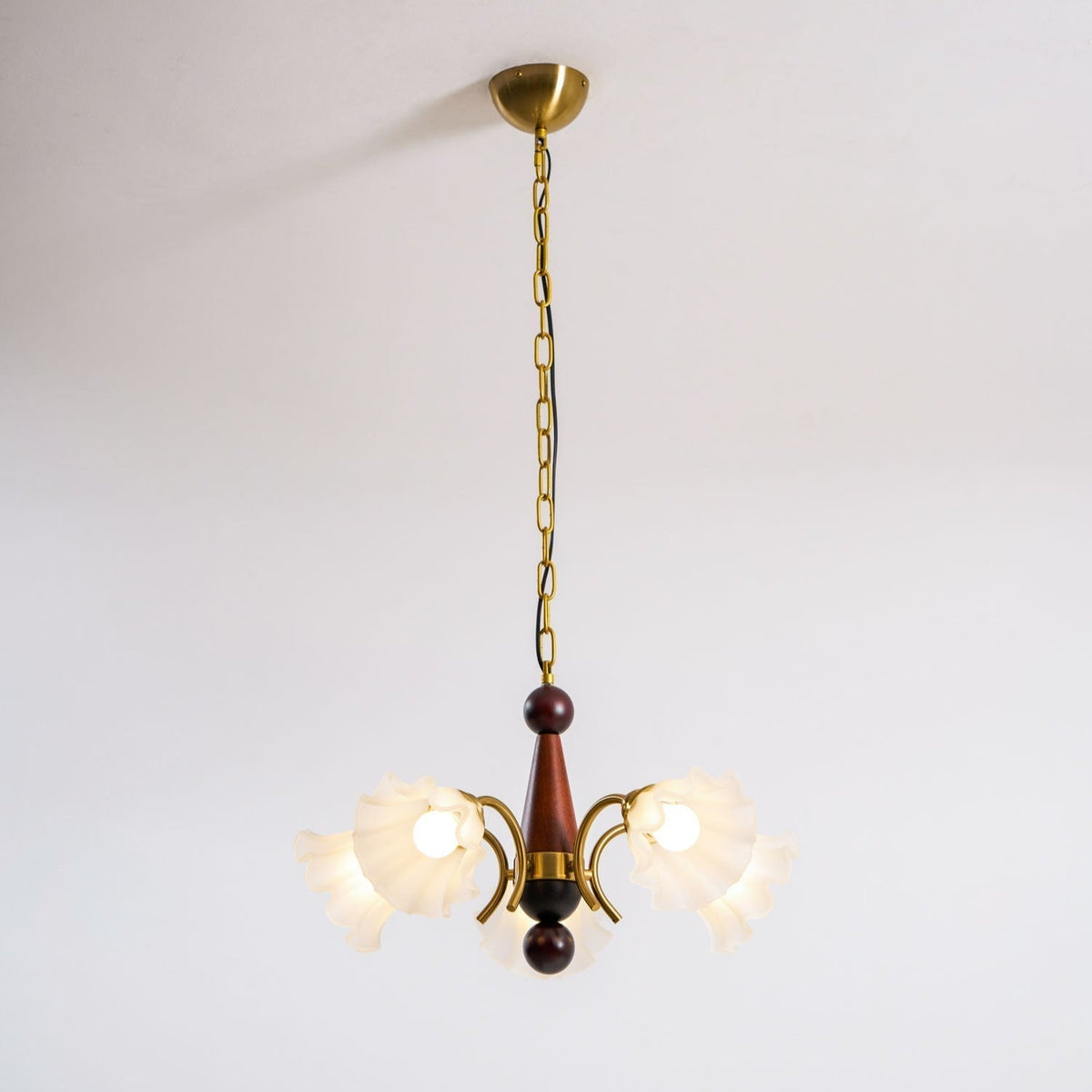 Ilvinan Traditionele Elegantie Houten glas Kroonluchter