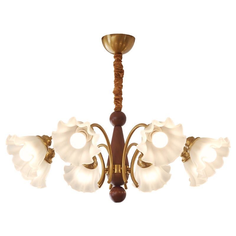 Ilvinan Traditionele Elegantie Houten glas Kroonluchter