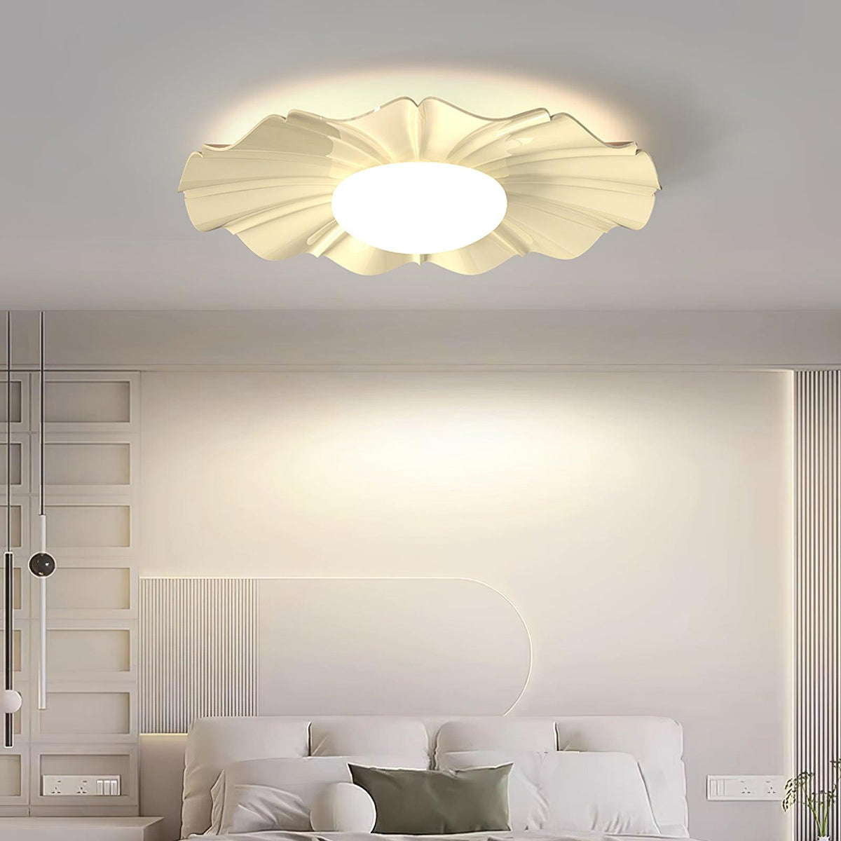 Oriiraya plafondlamp goudkleurig LED gevlokt voor slaapkamer