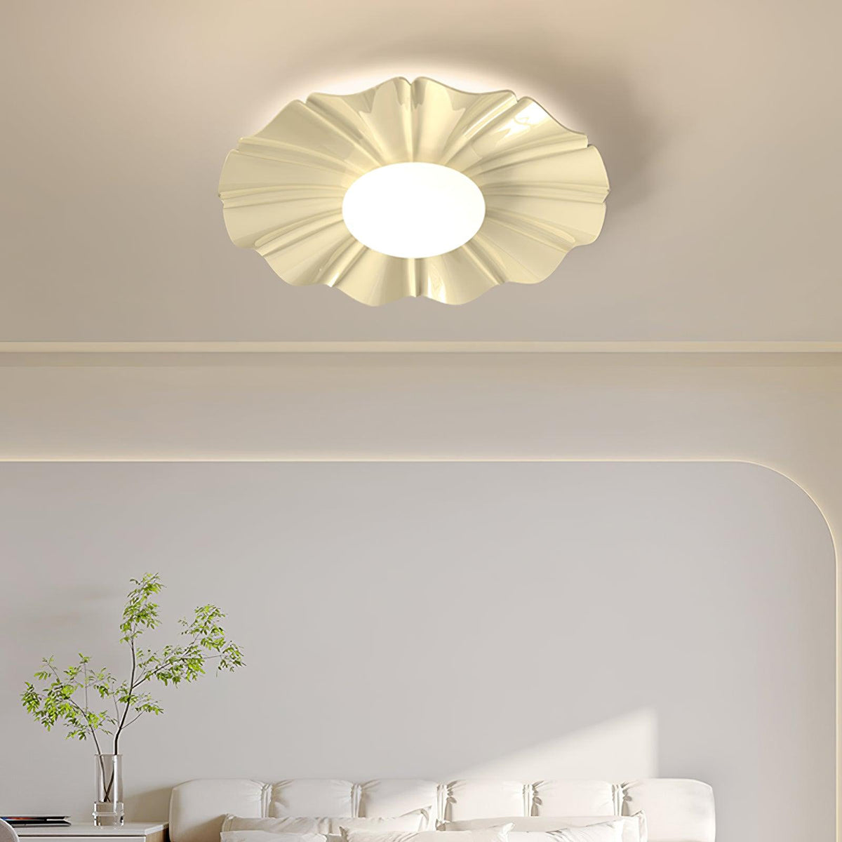 Oriiraya plafondlamp goudkleurig LED gevlokt voor slaapkamer
