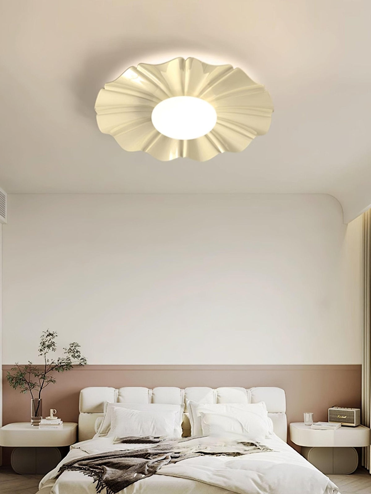 Oriiraya plafondlamp goudkleurig LED gevlokt voor slaapkamer