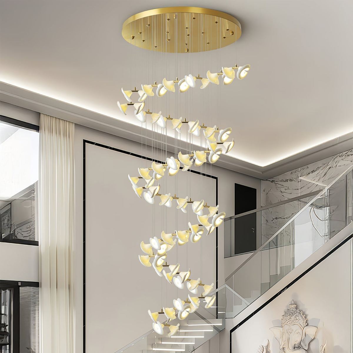 Ernoreth Art Deco Kroonluchter van Keramiek