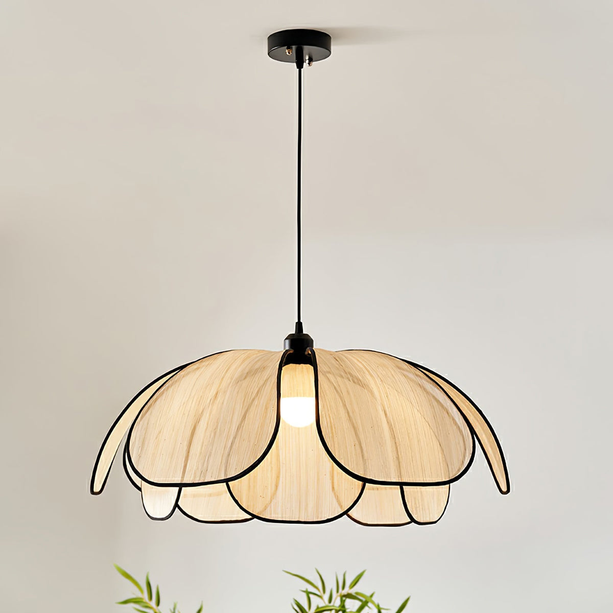 Elthaus Blossom Leaf vezel hanglamp