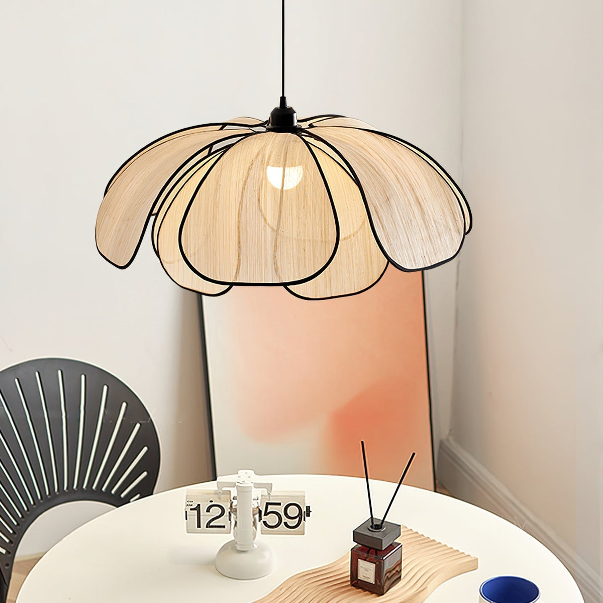 Elthaus Blossom Leaf vezel hanglamp