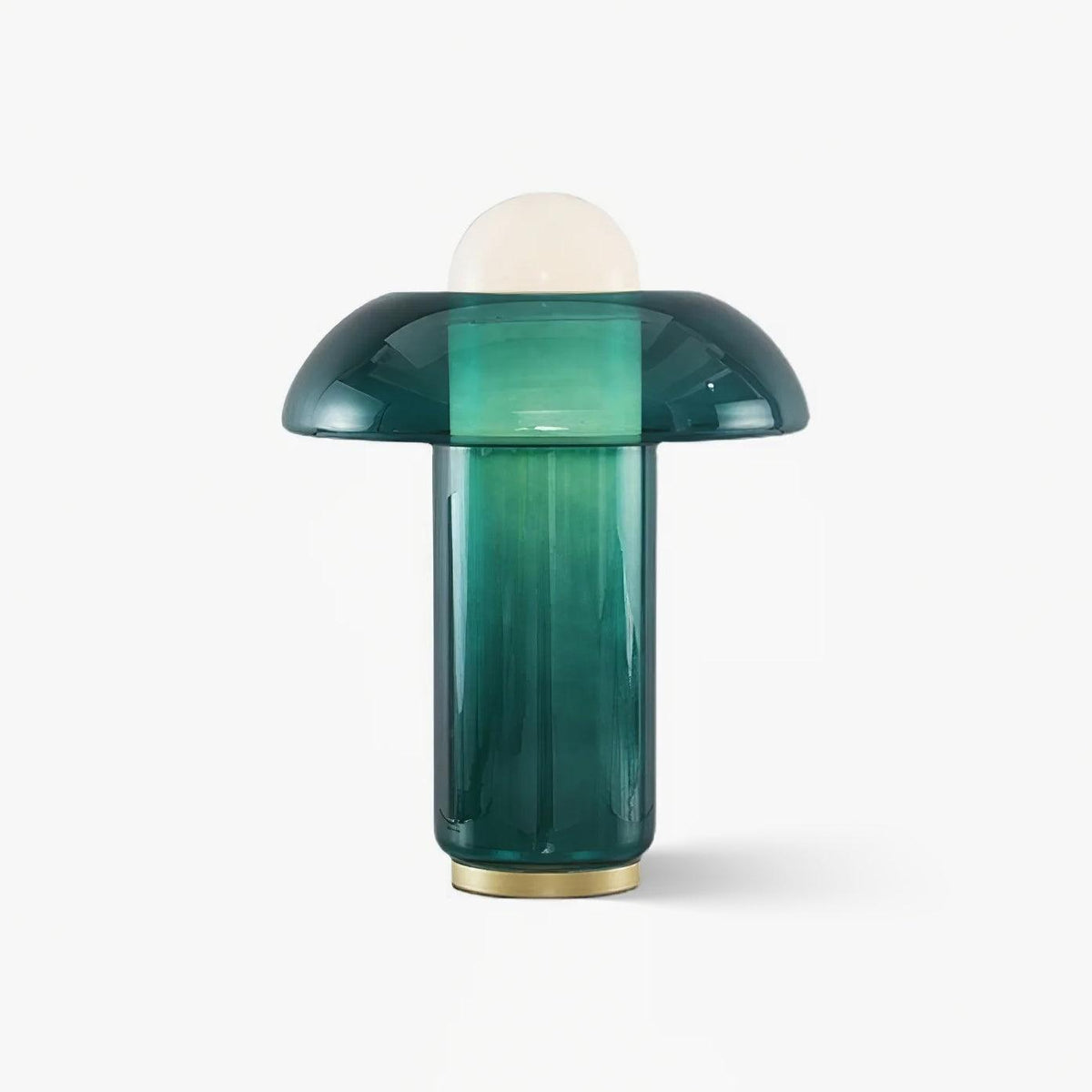 Navlen groene glazen tafellamp