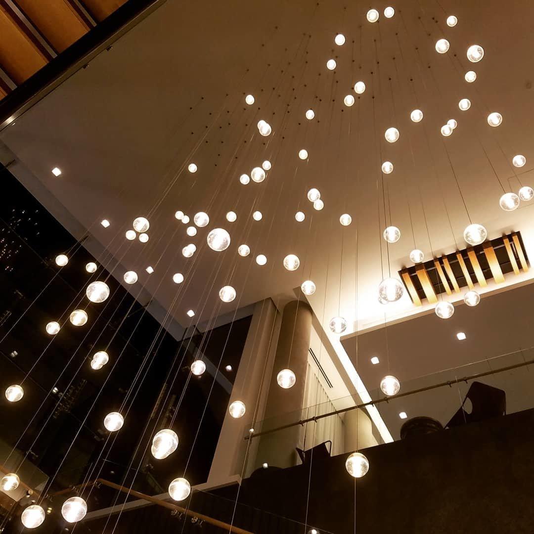 Kristallen bolcluster hanglamp