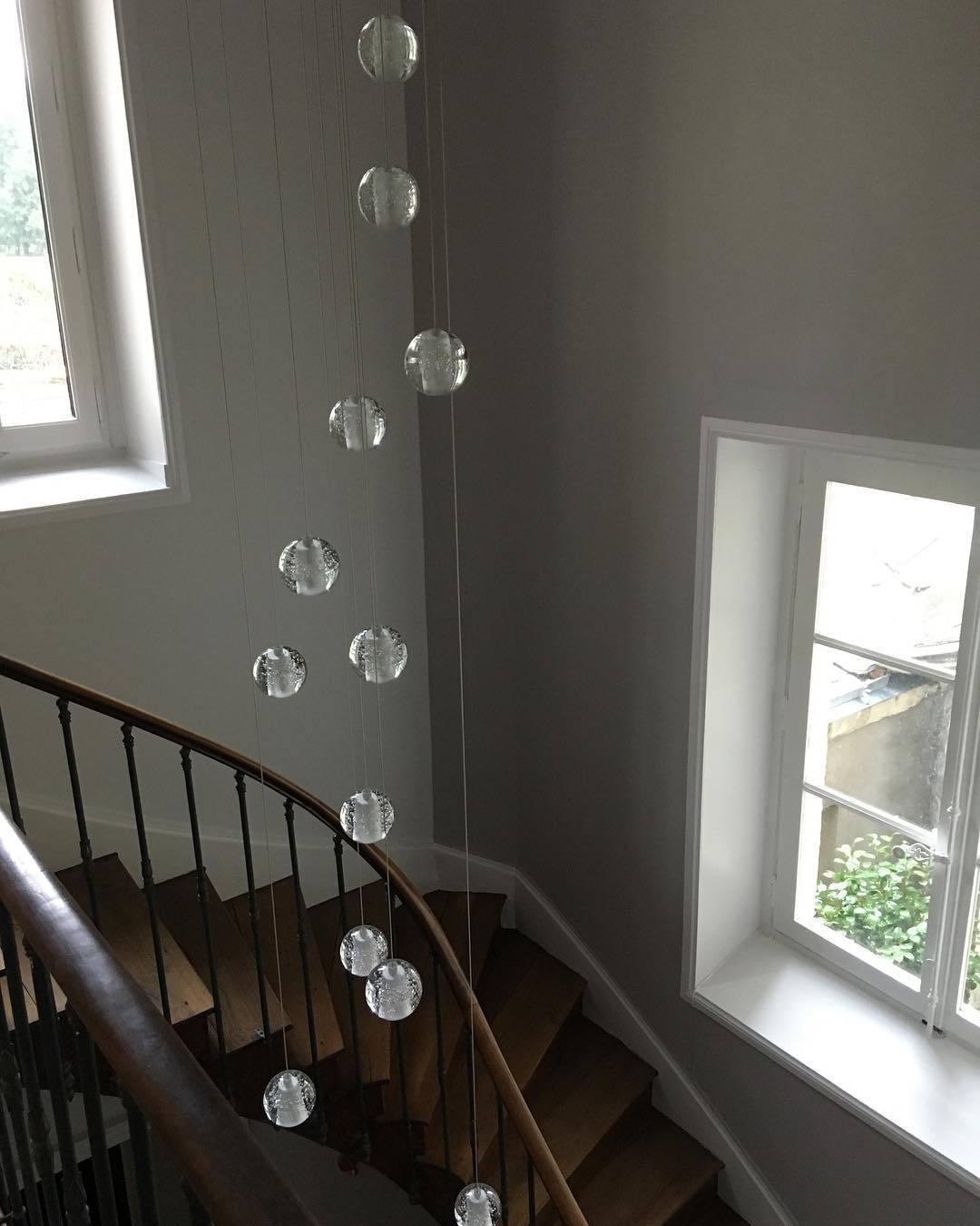 Kristallen bolcluster hanglamp