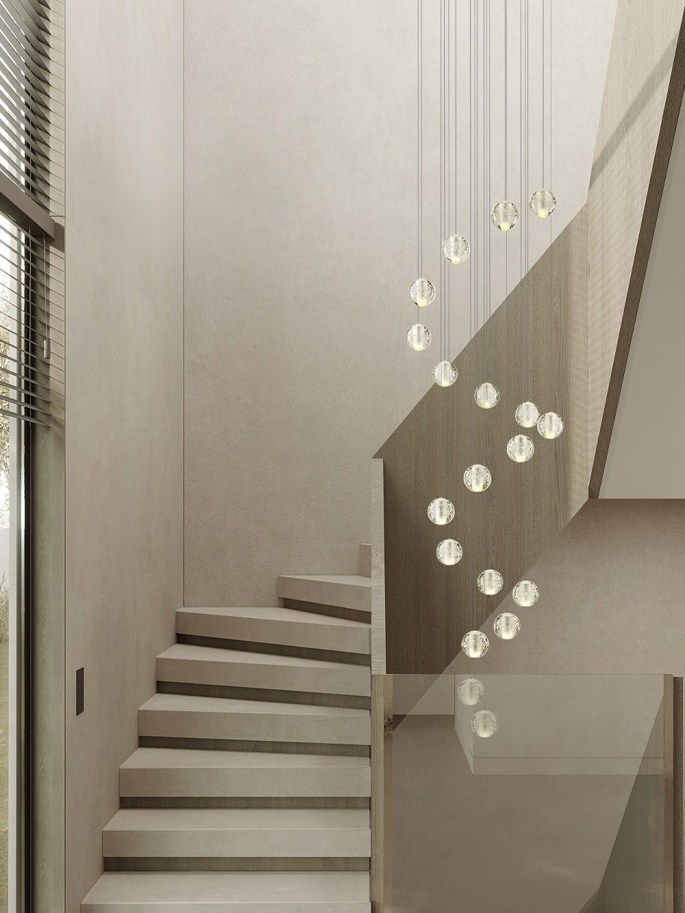 Kristallen bolcluster hanglamp