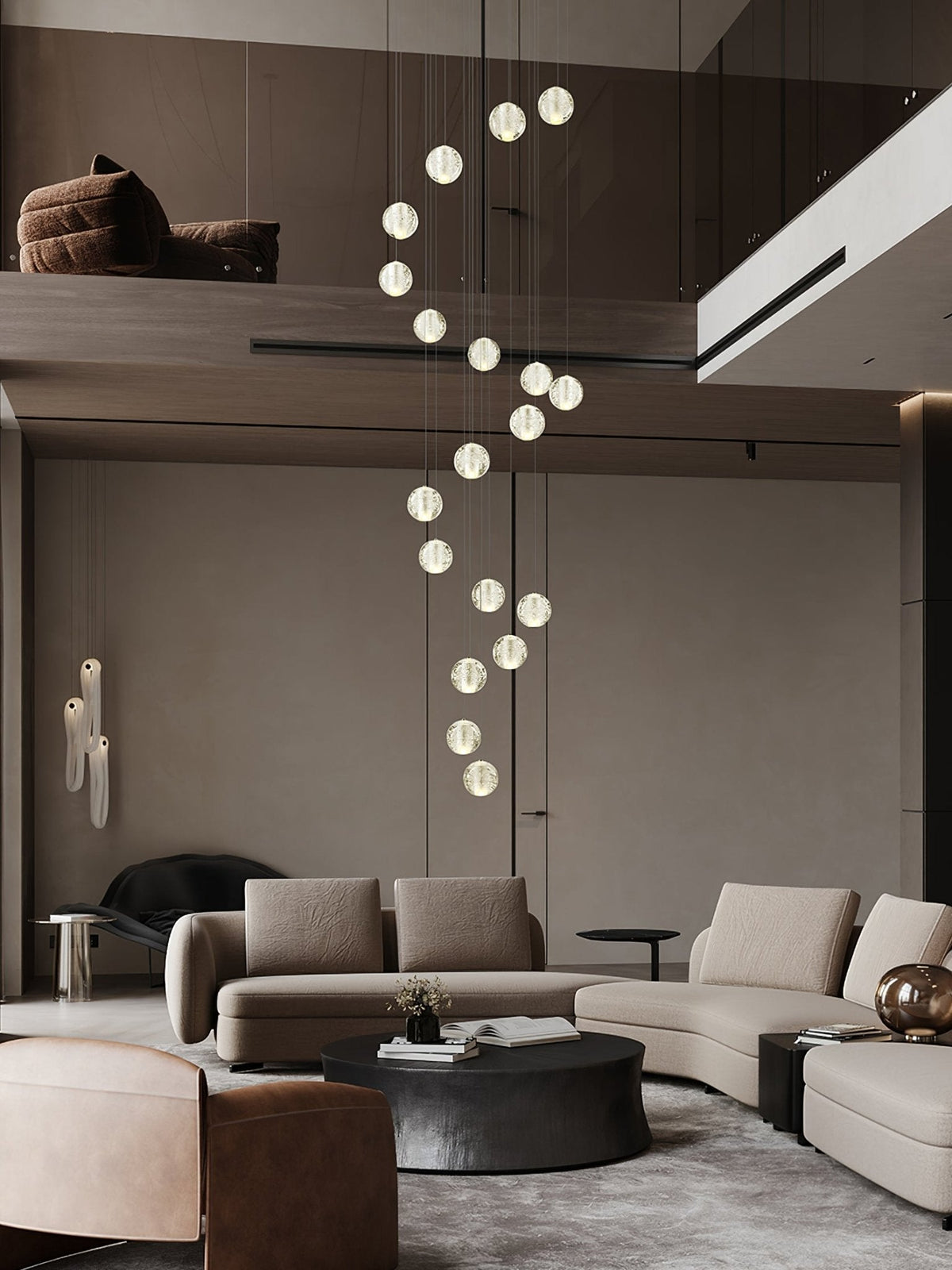 Kristallen bolcluster hanglamp