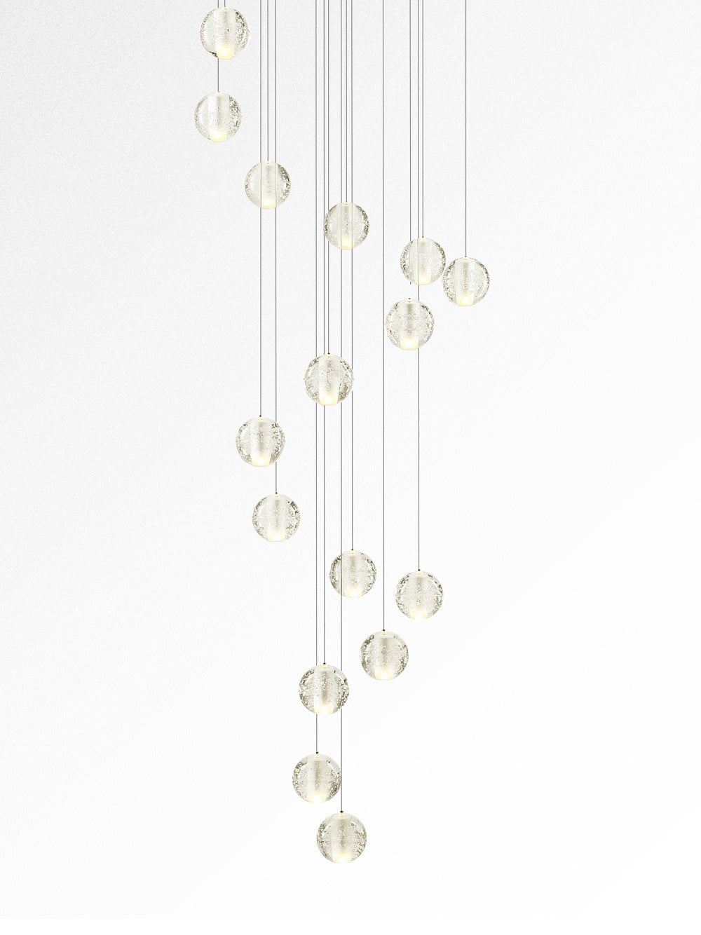 Kristallen bolcluster hanglamp