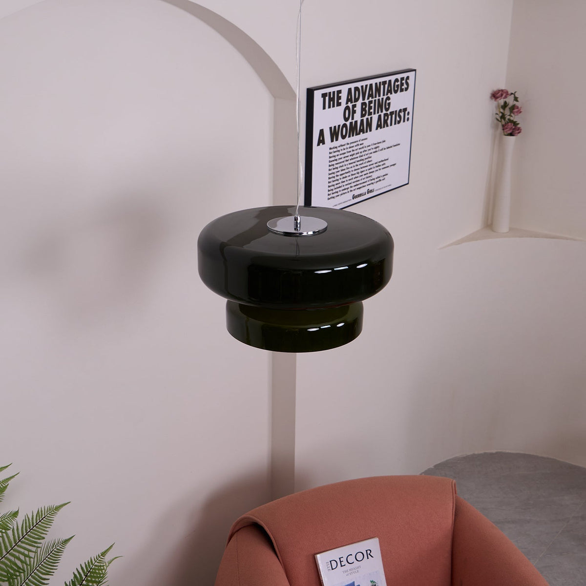 Zerithce Moderne hanglamp van glas met minimalistisch ontwerp