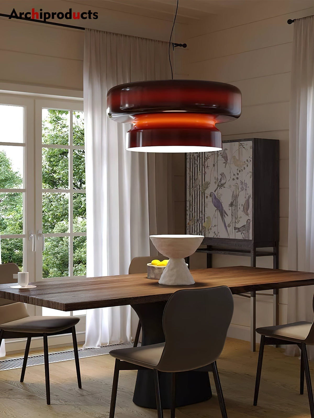 Zerithce Moderne hanglamp van glas met minimalistisch ontwerp