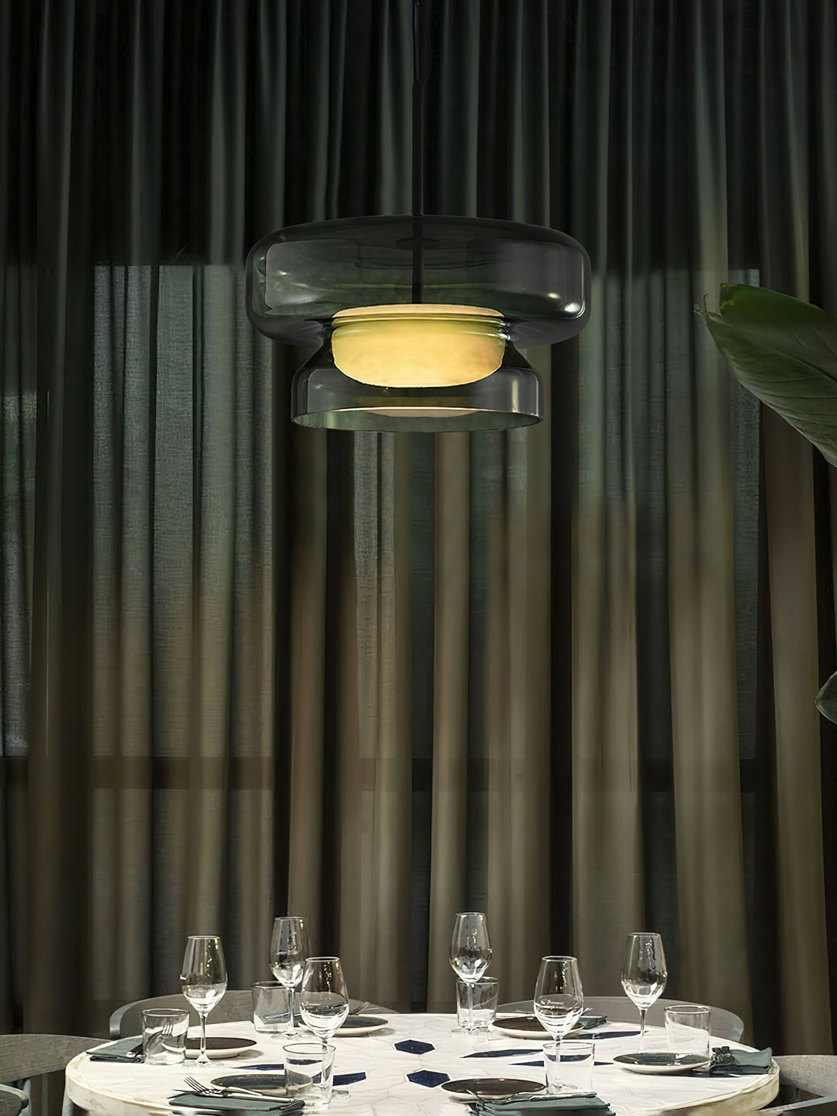 Zerithce Moderne hanglamp van glas met minimalistisch ontwerp