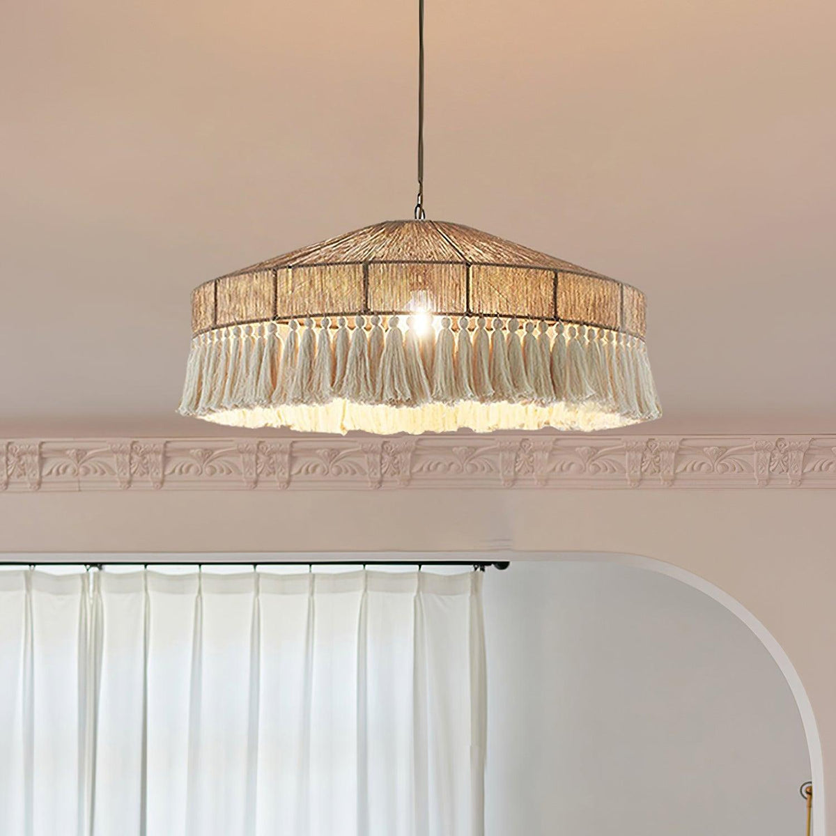 Ohev hanglamp van hemp-roep