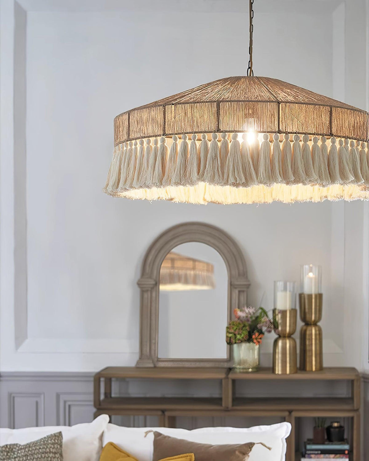 Ohev hanglamp van hemp-roep
