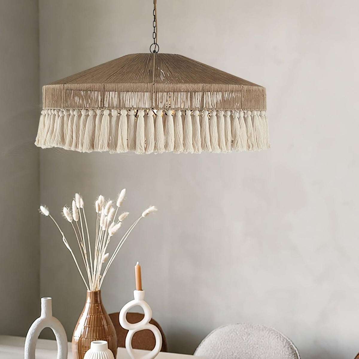 Ohev hanglamp van hemp-roep